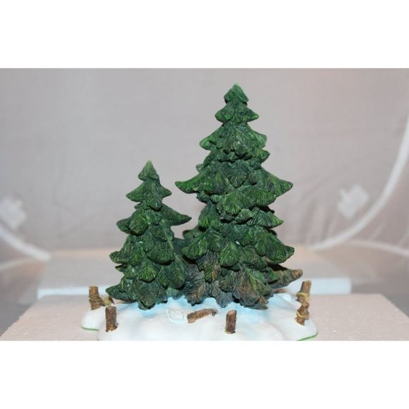 Dept 56 Village Accessories - Double Pine Trees - Picture 4 of 4